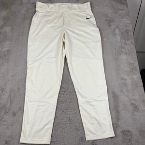 NWT Nike Team Baseball Pants Pro‎ Dri-FIT Open Bottom XXL Mens Ivory White